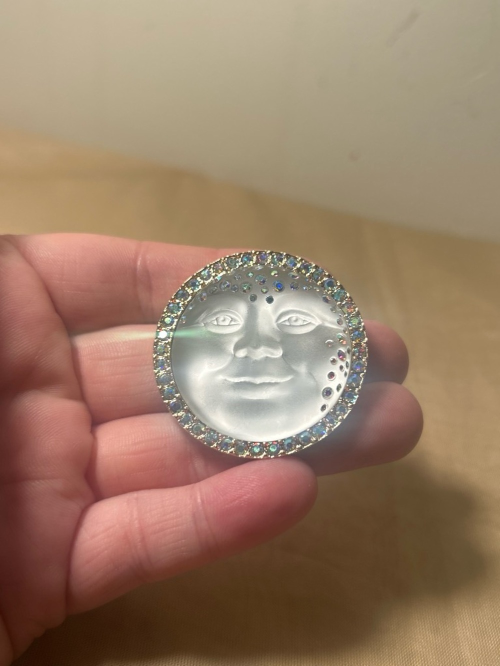 Kirks Folly white moon brooch